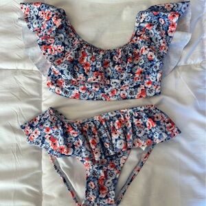 Janie and Jack Floral Ruffle Swimsuit